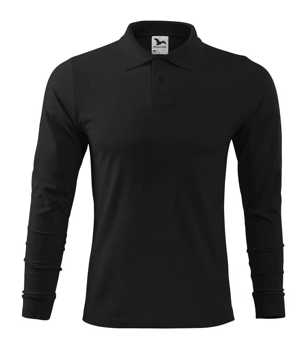 Malfini 211 Polo Lange Mouwen – Zwart