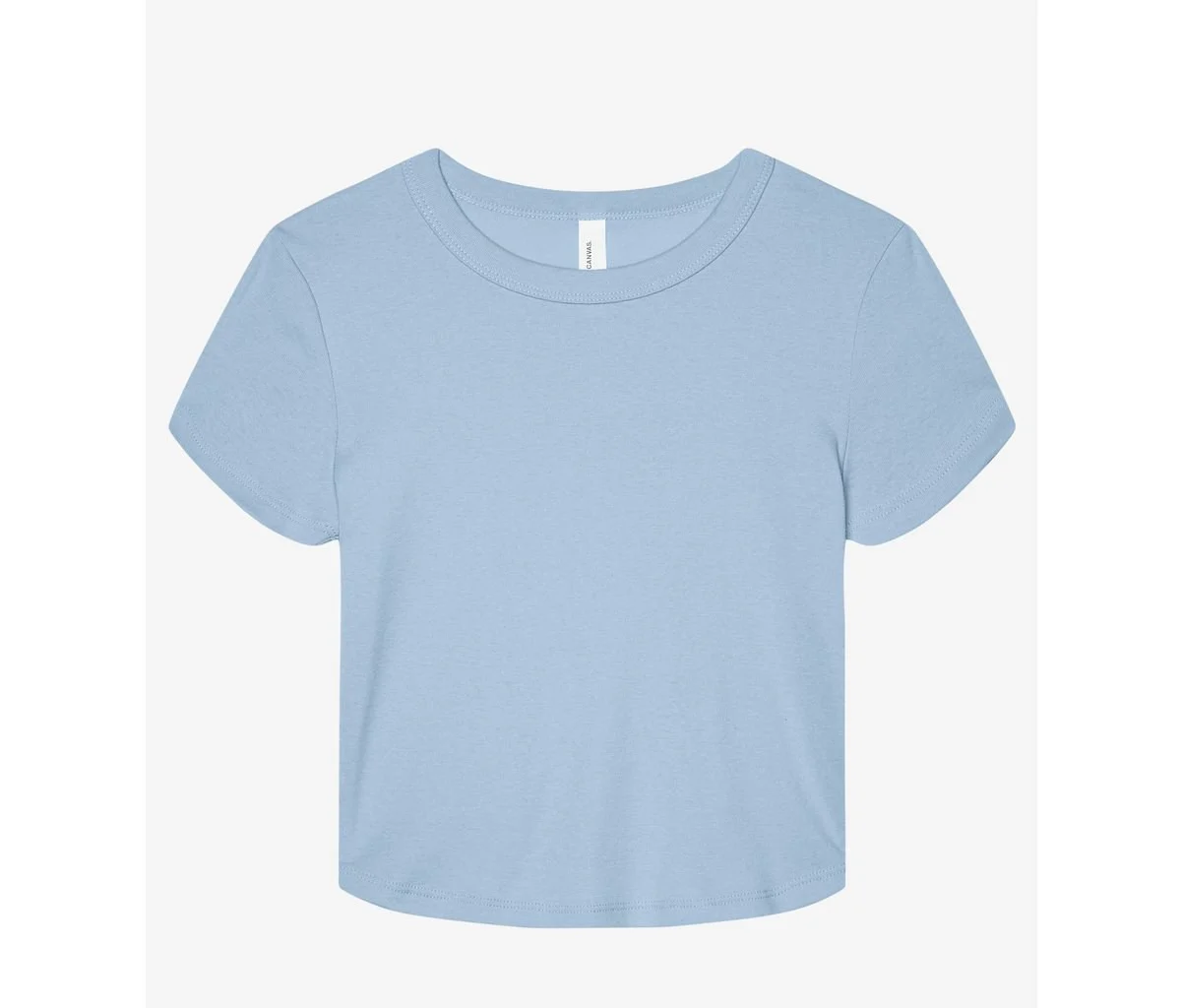 Bella+Canvas BE1010 Cropped T-shirt Dames – Solid Baby Blue Blend