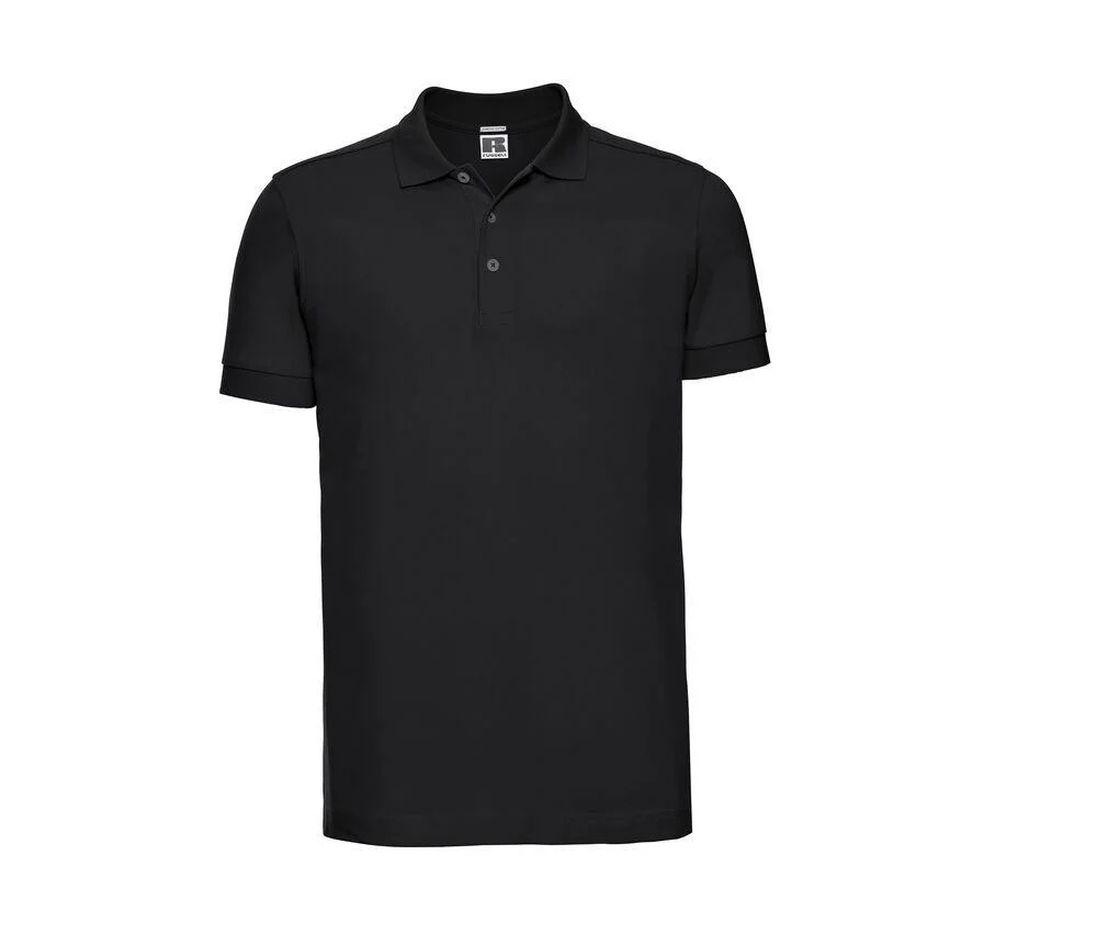 Russell JZ566 Stretch Polo Heren – Black