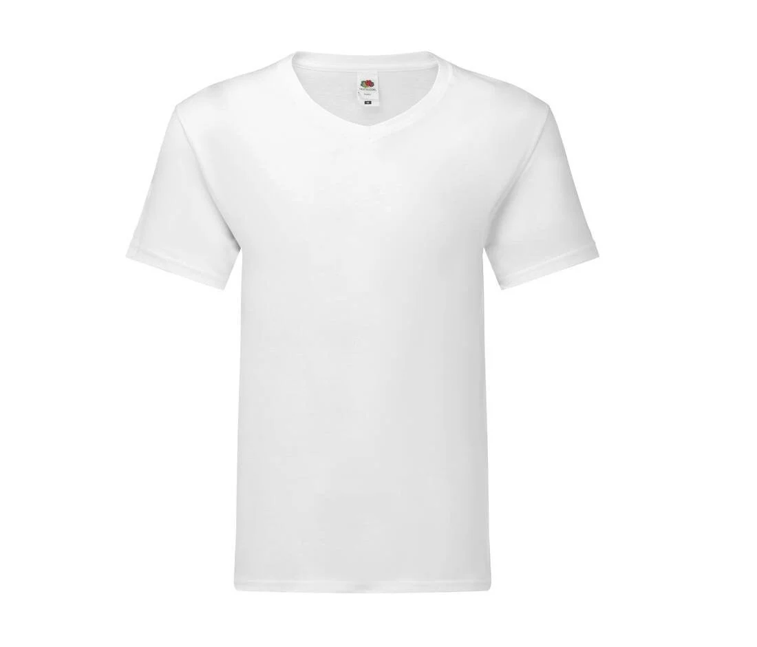 Fruit of the Loom SC154 V-hals T-shirt Heren – White