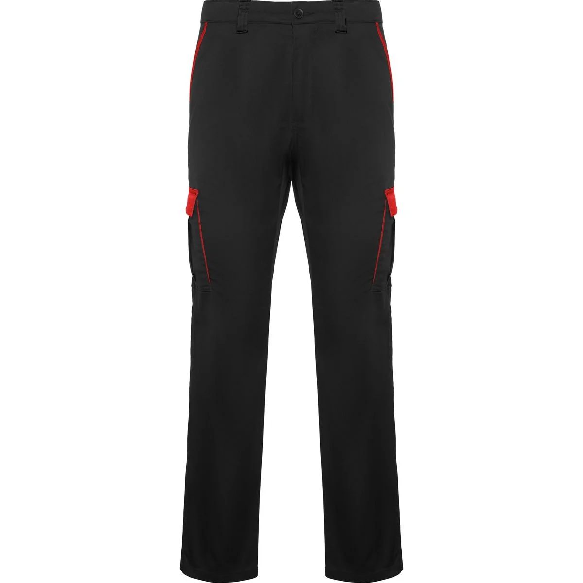Roly PA8408 Trooper Multi-pocket Werkbroek – Black/Red