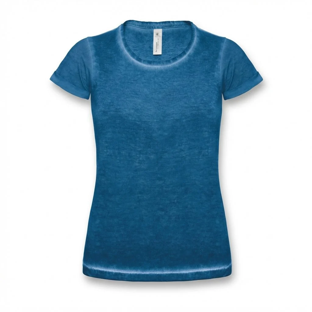 B&C CGTWD71 T-shirt Dames – Blauwe botsing