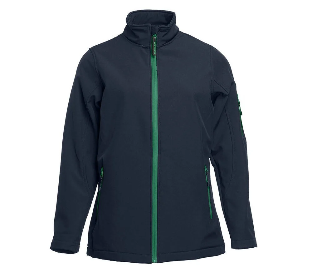 Pen Duick PK769 Atlantic Softshell Jas Dames – Navy / Kelly Green