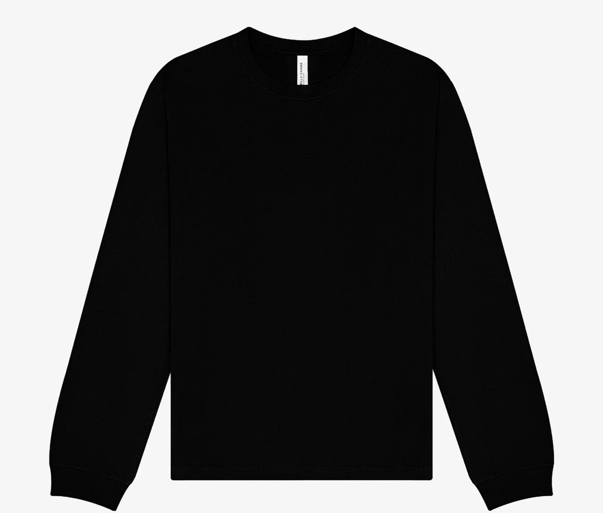 Bella+Canvas BE4651 Heavy T-shirt Lange Mouwen – Zwart