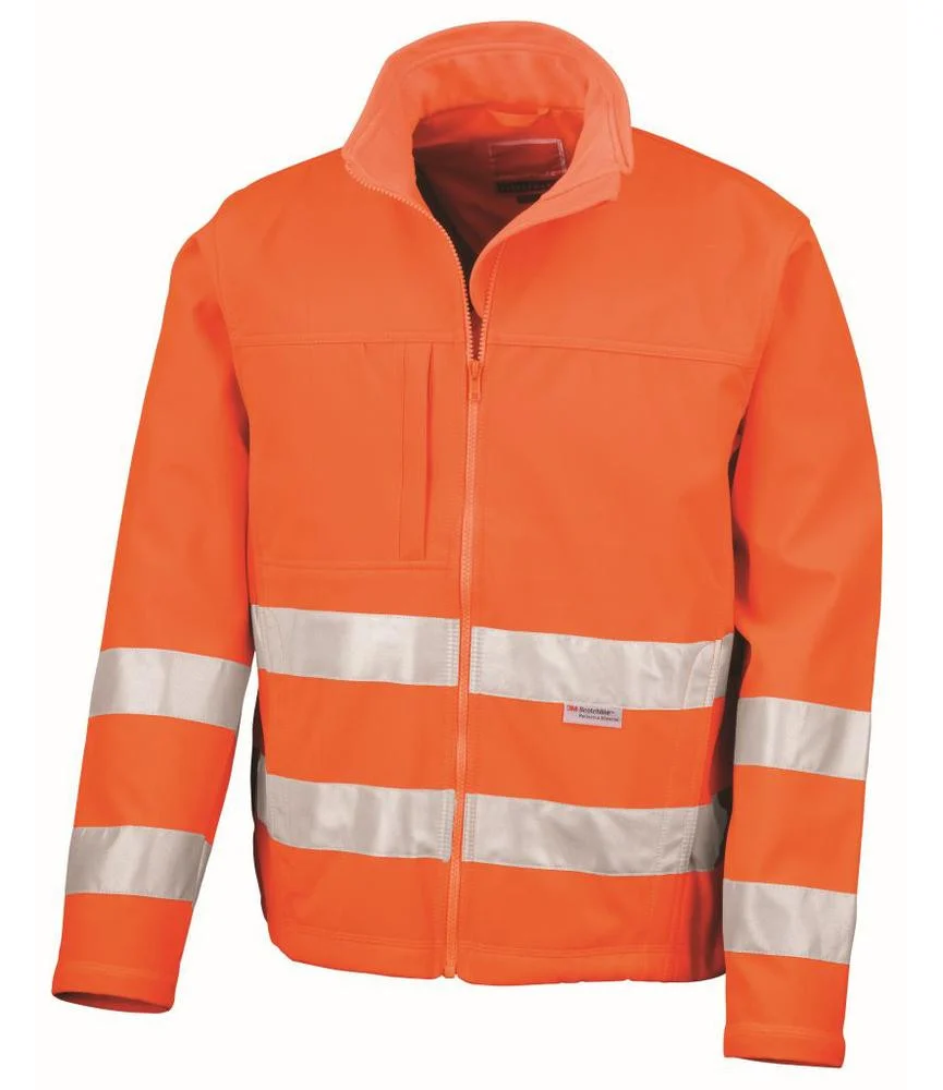 Result RS117 Safe-Guard Softshell Jas Hoge Zichtbaarheid – Orange