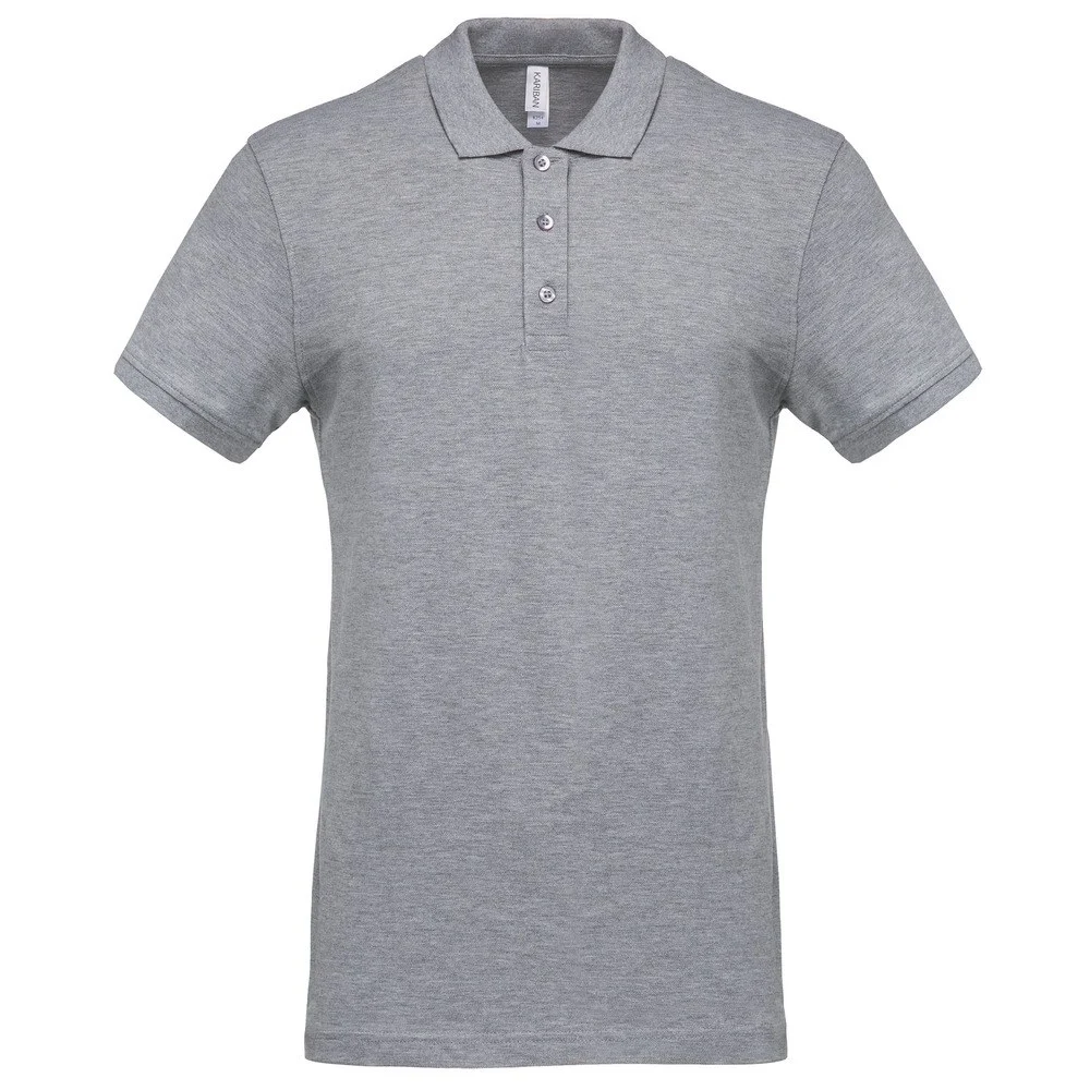Kariban K254 Polo Heren – Oxford grijs
