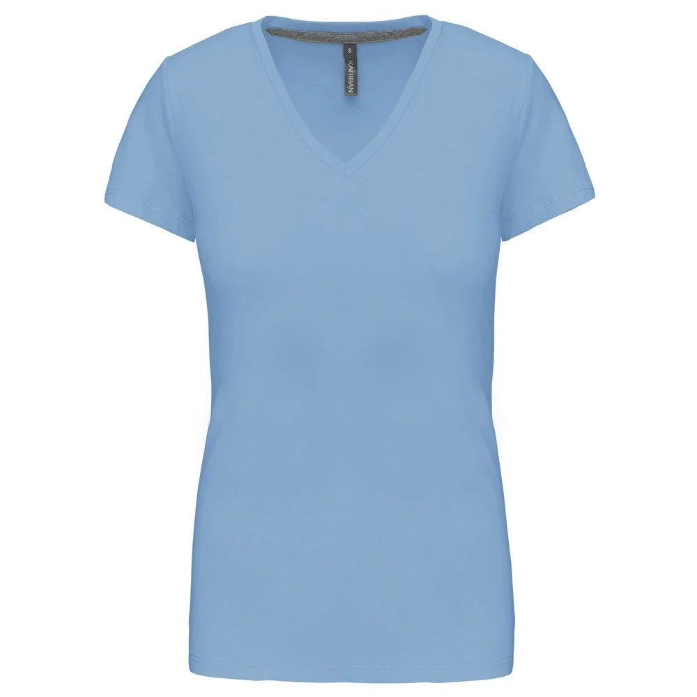 Kariban K381 T-shirt V-hals Dames – Hemelsblauw