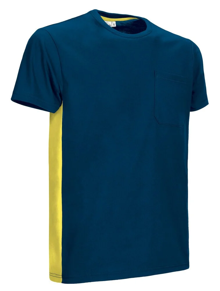 Valento CAVATHU Thunder T-shirt – orion navy blue-lemon yellow