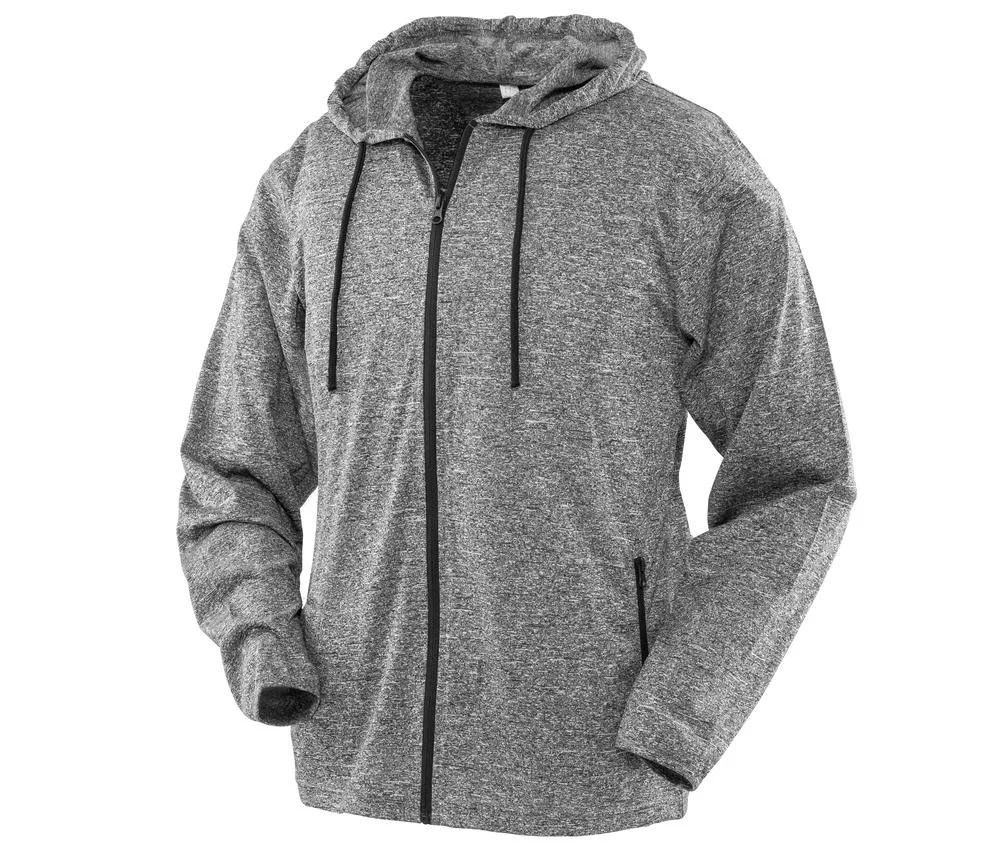Spiro SP277F Sportshirt met Rits en Capuchon Dames – Grey Marl