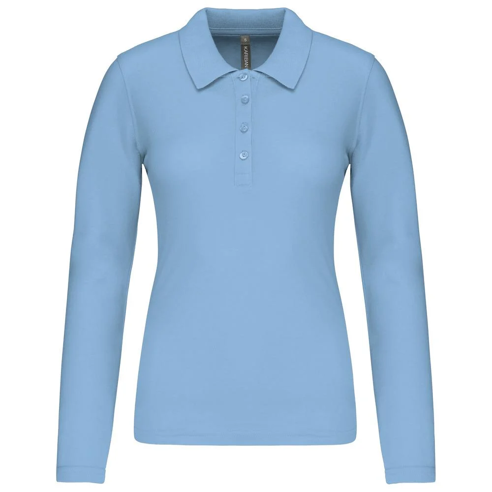 Kariban K257 Polo Lange Mouwen Dames – Hemelsblauw