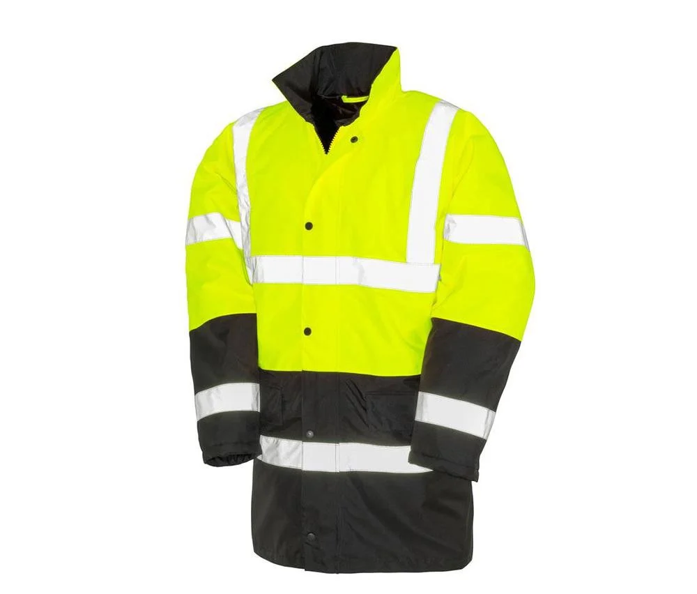 Result RS452 Tweekleurige Parka Hoge Zichtbaarheid – Fluorescent Yellow / Black