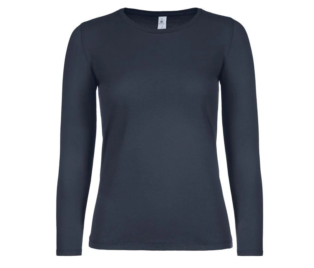 B&C BC06T #E150 T-shirt Lange Mouwen Dames – Navy