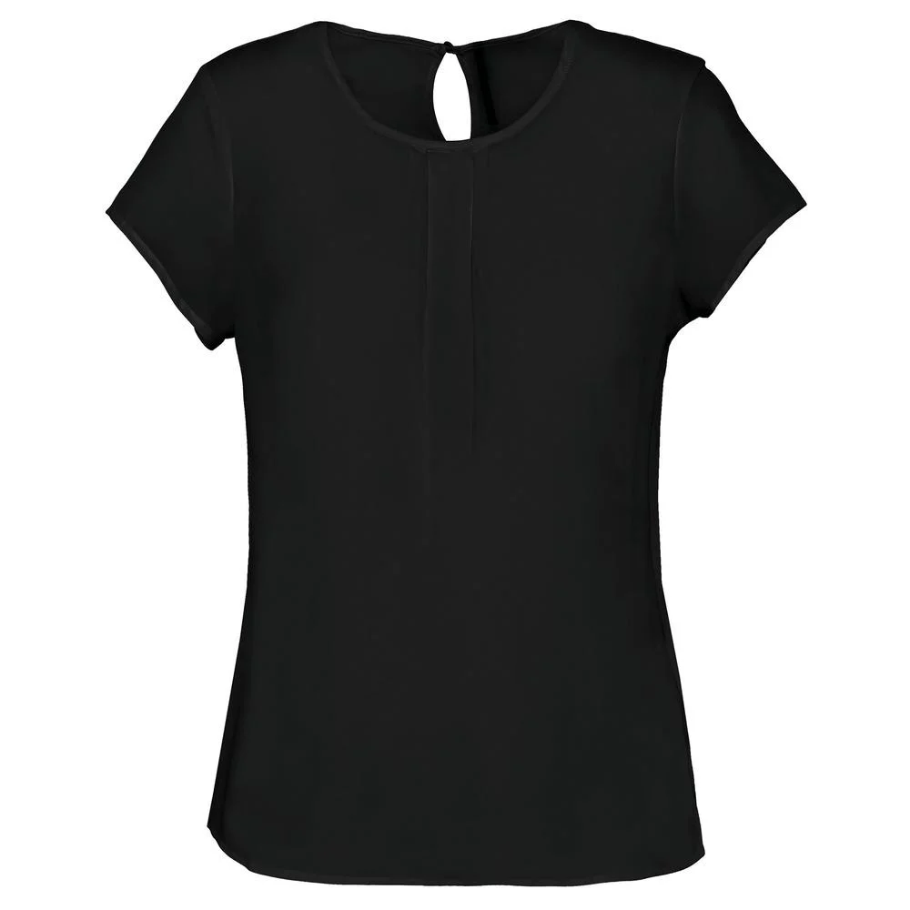 Kariban K5002 Blouse Korte Mouwen Dames – Zwart