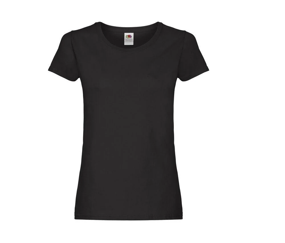 Fruit of the Loom SC1422 T-shirt Dames – Black