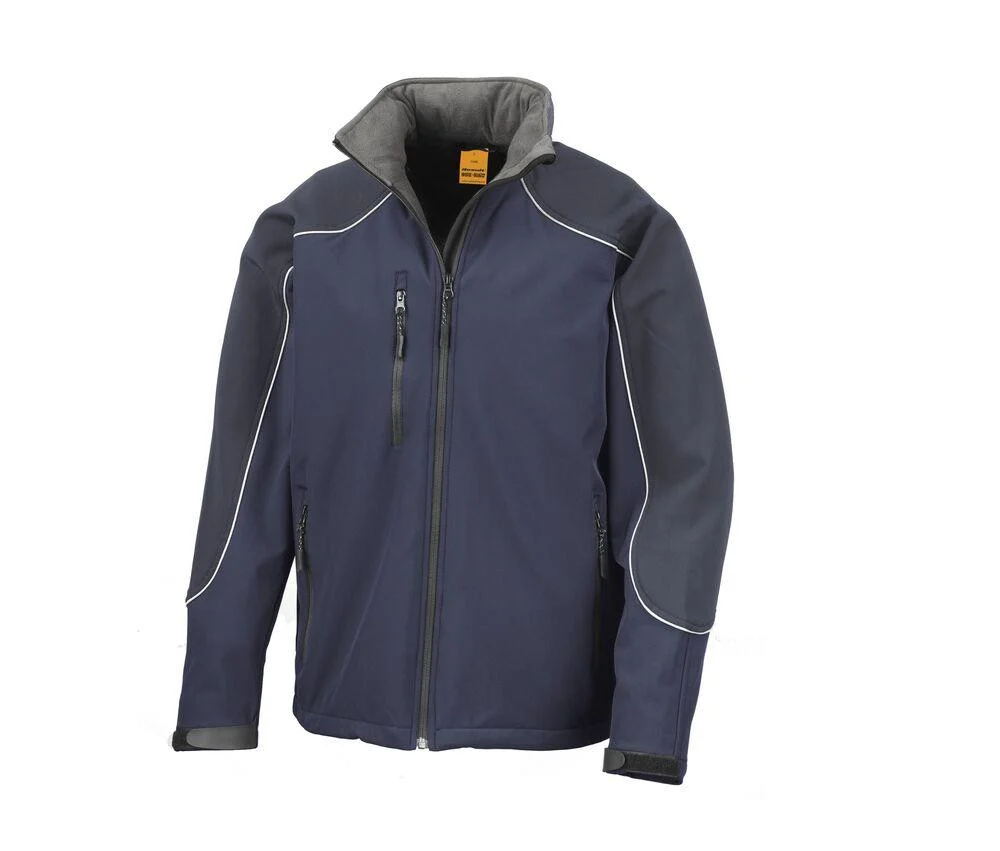 Result RS118 Softshell Jas met Capuchon Heren – Navy / Navy