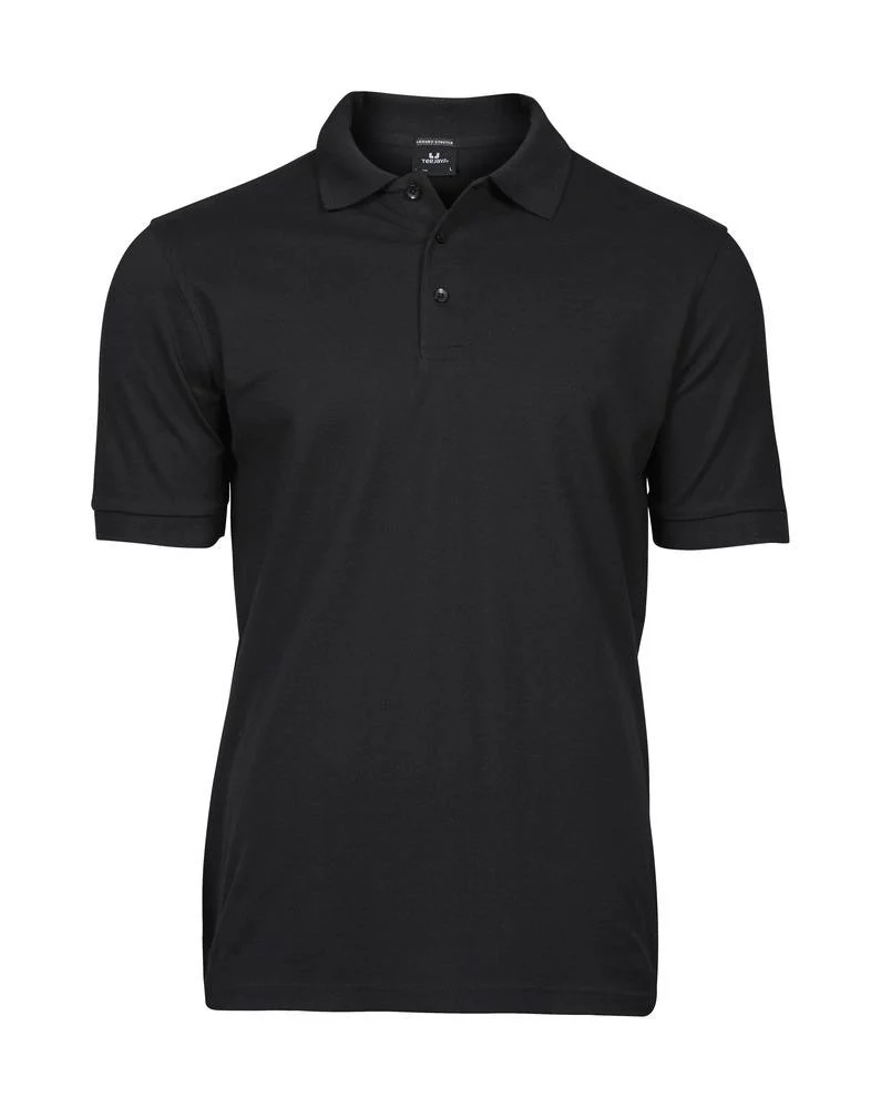 Tee Jays TJ1405 Luxury Stretch Polo Heren – Black