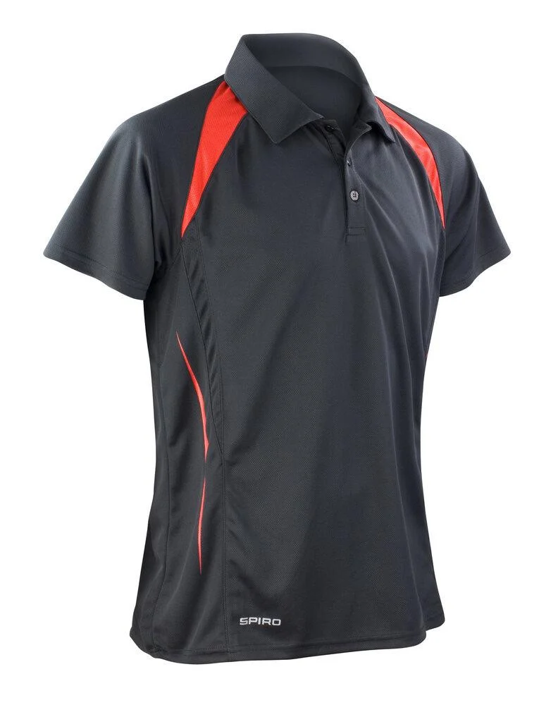 Spiro SP177 Team Spirit Polo – Black/Red