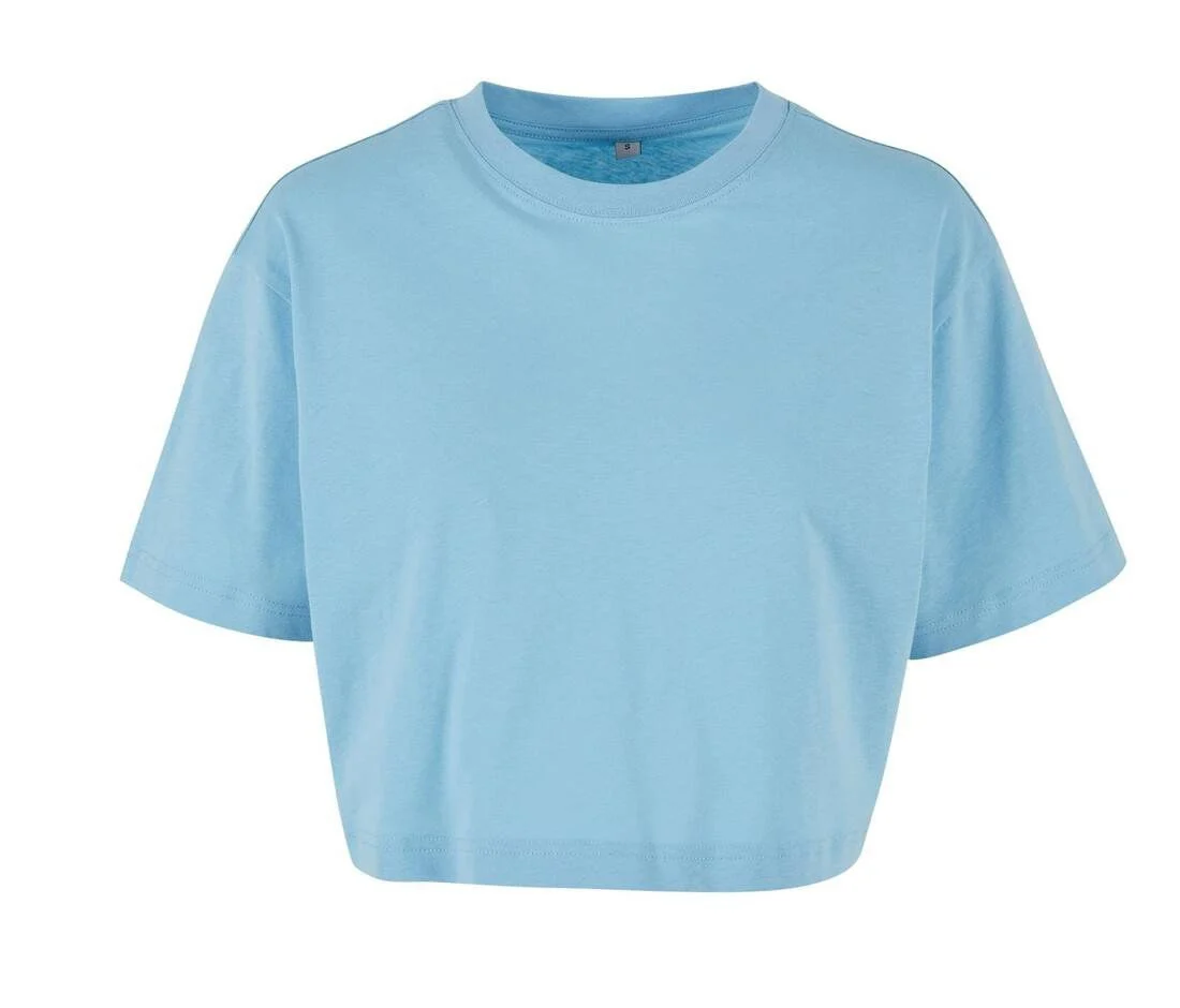Build Your Brand BY264 Kort Oversized T-shirt Dames – Baltic Blue