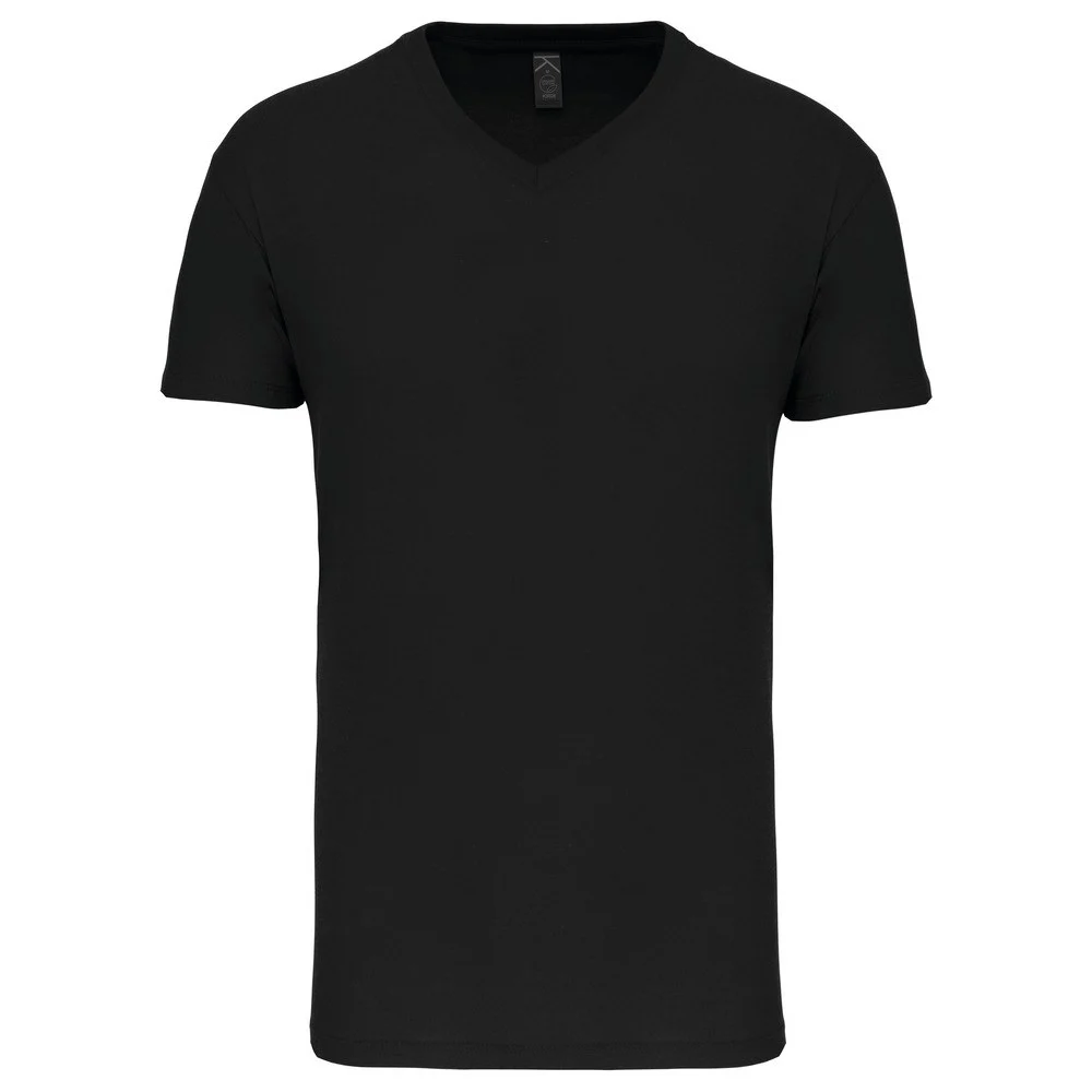 Kariban K3028IC Biologisch T-shirt V-hals Heren – Zwart