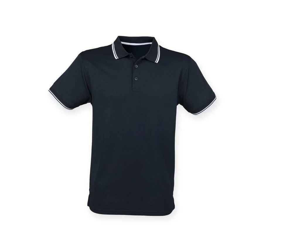 Henbury HY482 Polo met Contrasterende Kraag en Mouwen – Navy / White