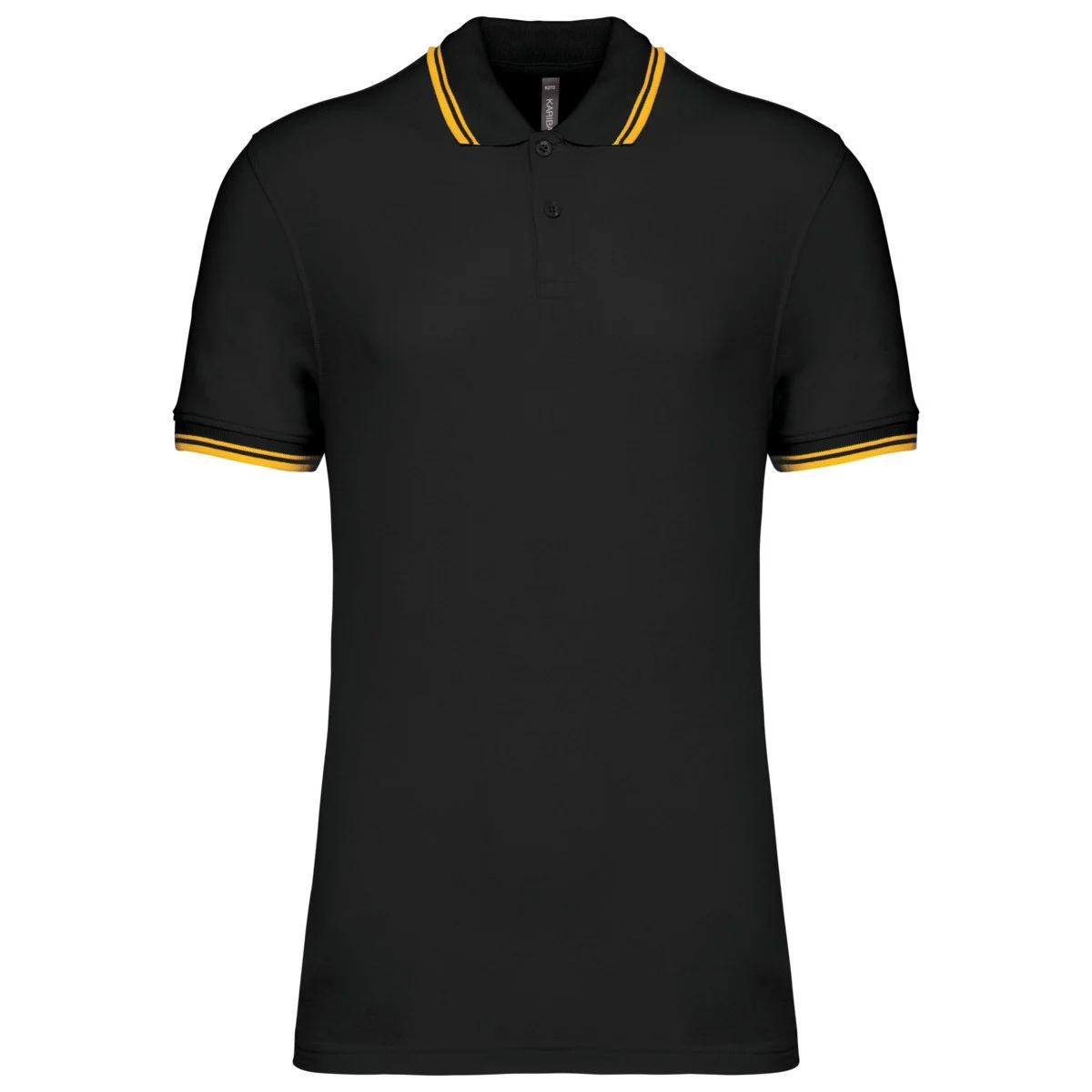 Kariban K272 Gestreept Polo Heren – Zwart / Geel