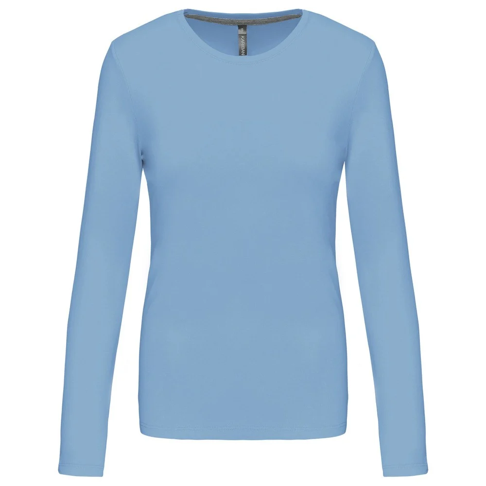 Kariban K383 T-shirt Lange Mouwen Dames – Hemelsblauw