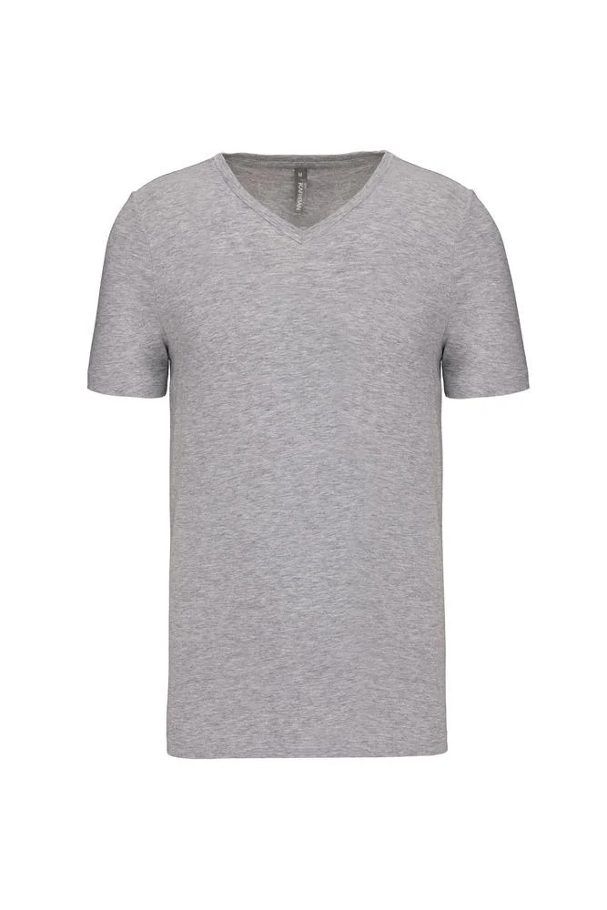 Kariban K3014 T-shirt V-hals Heren – Lichtgrijze Heide