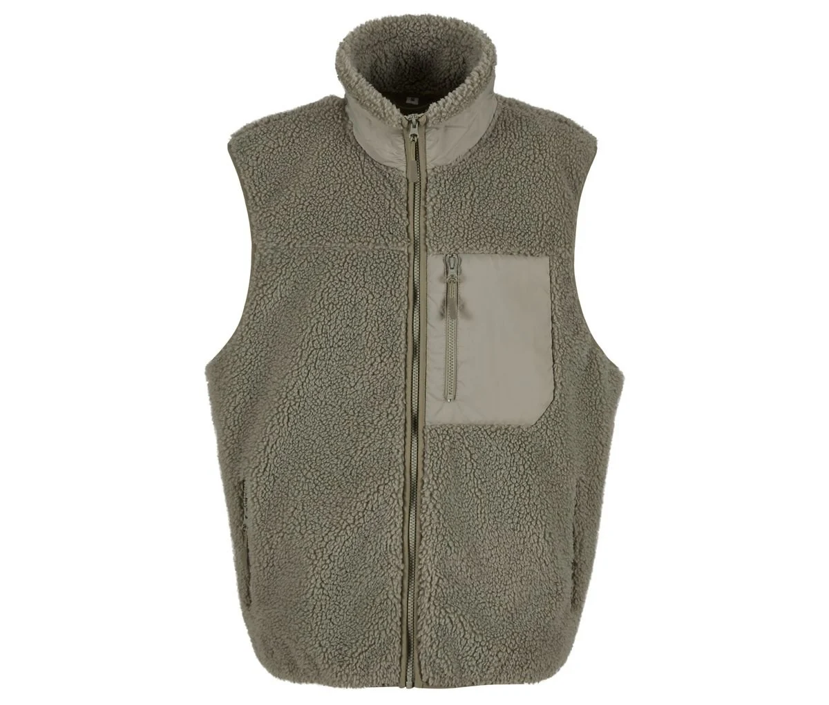 Build Your Brand BY407 Fleece Bodywarmer – Pale Olive