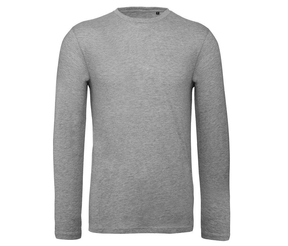 B&C BC070 Inspire T-shirt Lange Mouwen Heren – Sport Grey