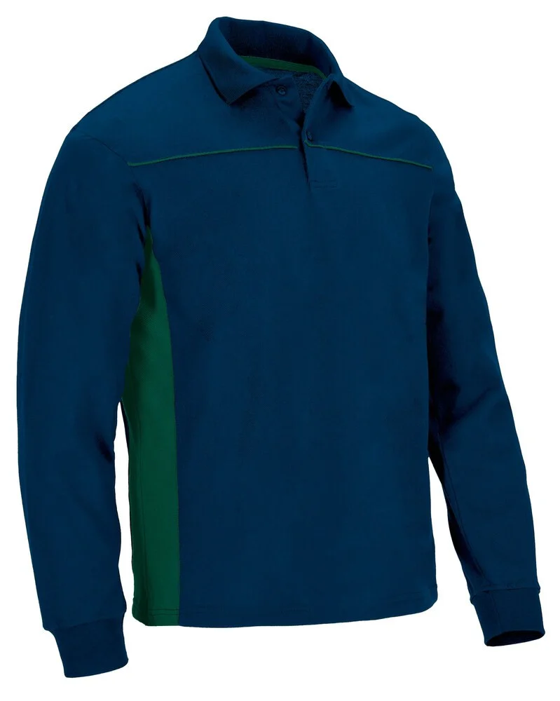 Valento POVATHL Thunder Polo Lange Mouwen – orion navy blue-bottle green