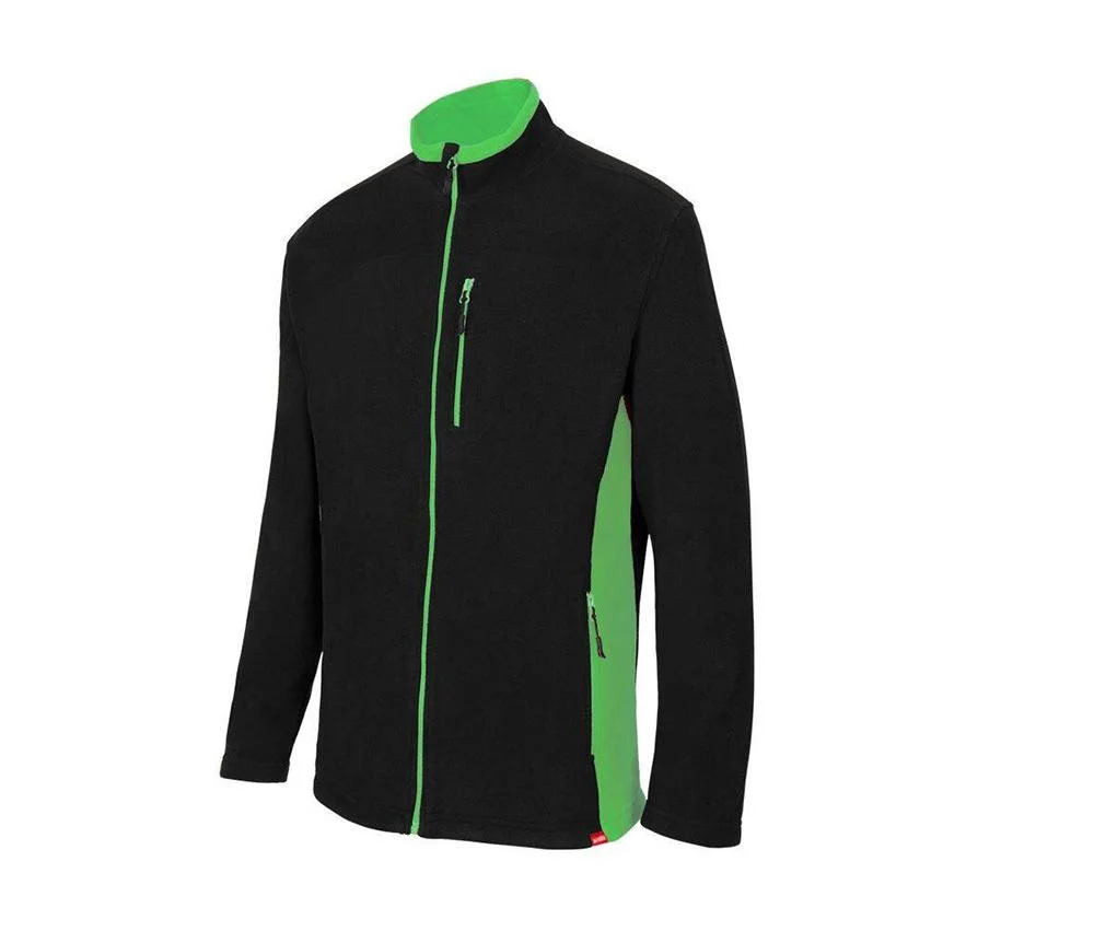Velilla V1504 Tweekleurige Fleecejas Heren – Black / Lime