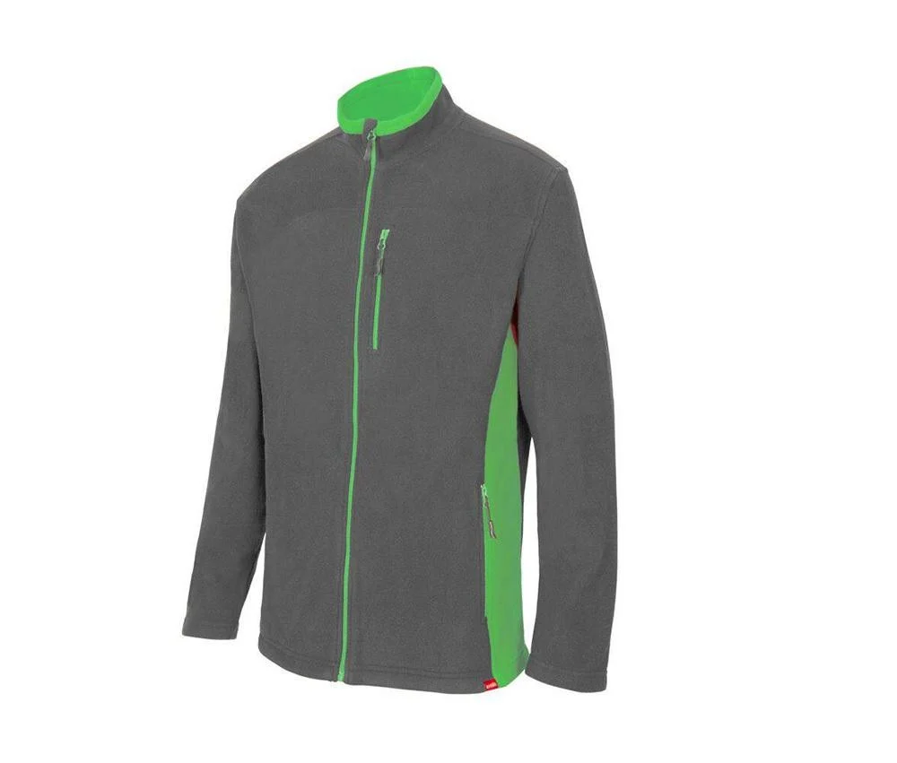 Velilla V1504 Tweekleurige Fleecejas Heren – Grey/ Lime
