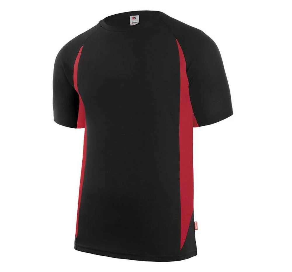 Velilla V5501 Tweekleurig Technisch T-shirt – Black / Red