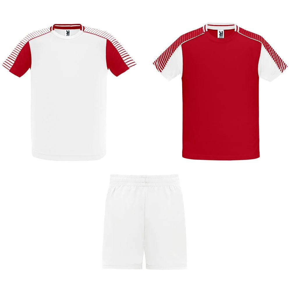 Roly CJ0525 Juve Sportset T-shirt + Short Kinderen – Wit/Rood