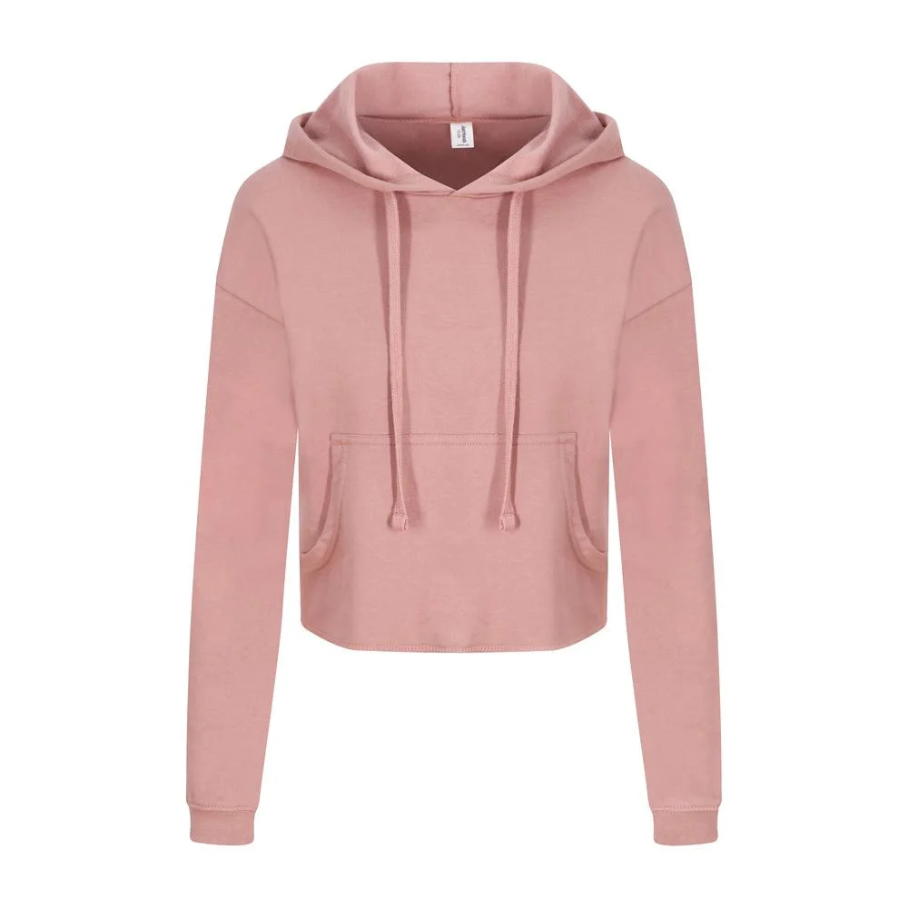 AWDIS JH016 Cropped Hoodie Dames – Dusty Pink