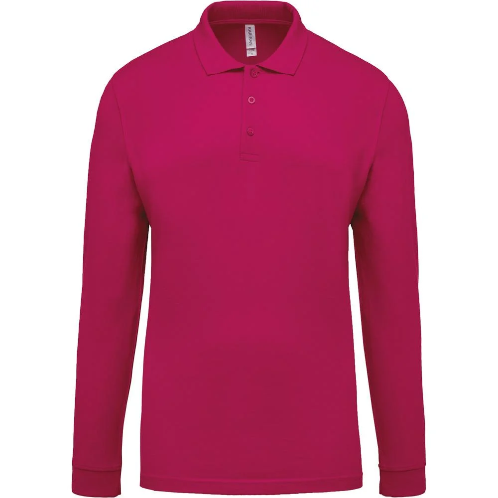 Kariban K256 Polo Lange Mouwen Heren – Fuchsia