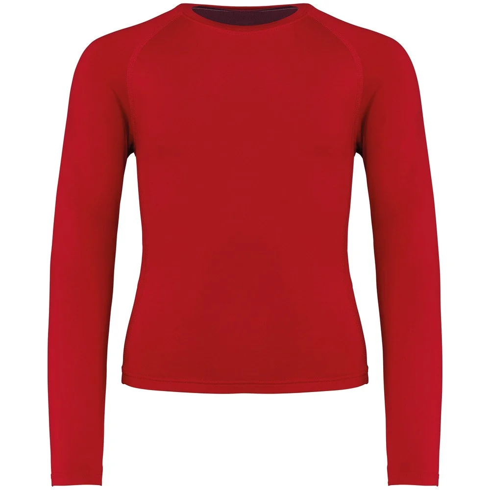Proact PA006 T-shirt Lange Mouwen Kinderen – Sportief Rood