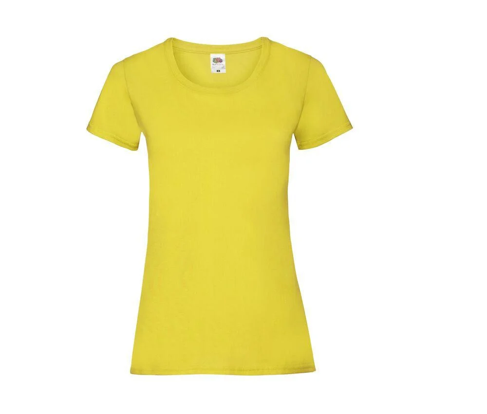 Fruit of the Loom SC600 Valueweight T-shirt Dames – Yellow