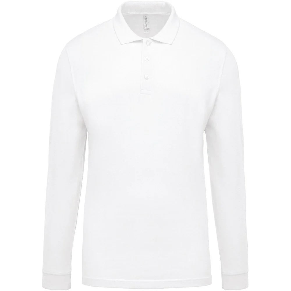 Kariban K256 Polo Lange Mouwen Heren – Wit