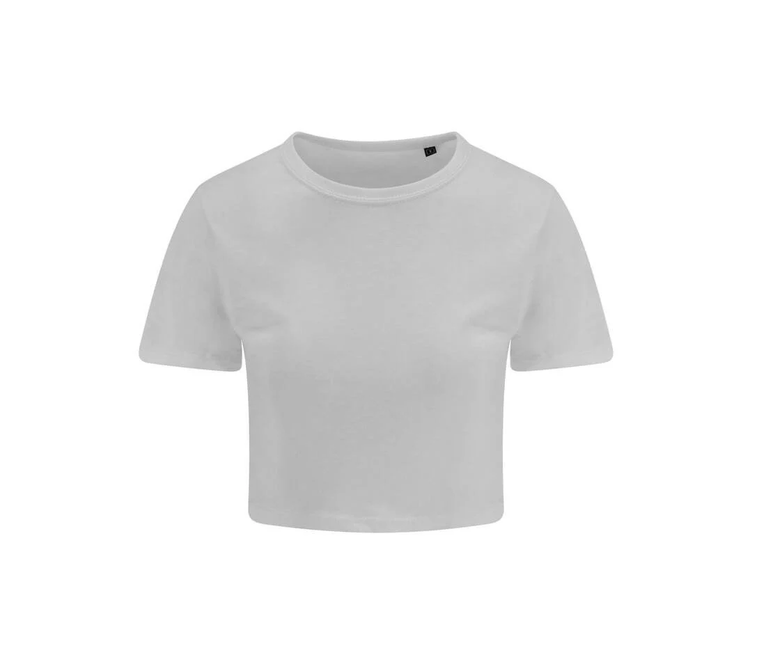 Just T's JT006 Tri-Blend Cropped T-shirt Dames – Solid White