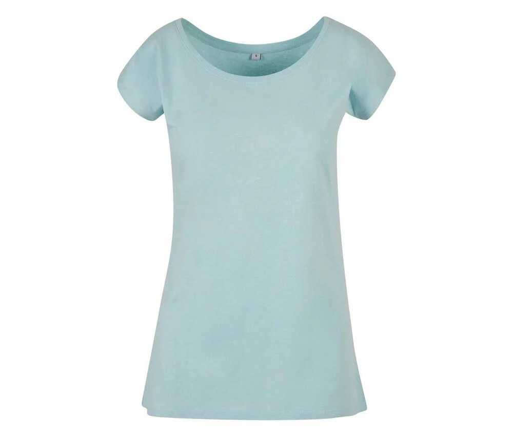Build Your Brand BYB013 Wide Neck T-shirt Dames – Ocean Blue