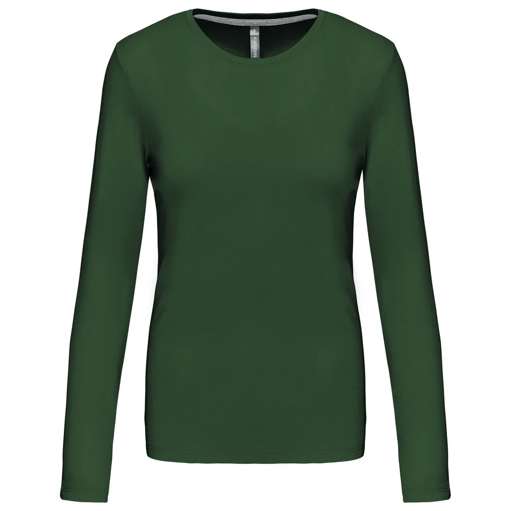 Kariban K383 T-shirt Lange Mouwen Dames – Bosgroen
