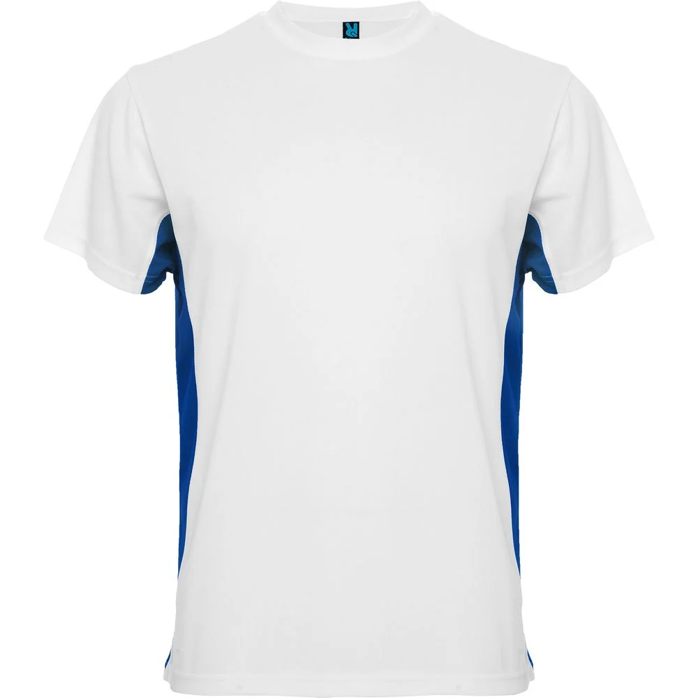Roly CA0424 Tokyo Sport T-shirt – Wit/Koningsblauw