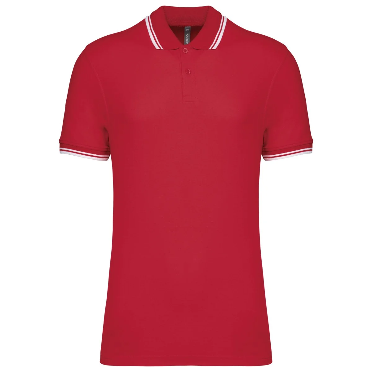 Kariban K272 Gestreept Polo Heren – Rood / Wit