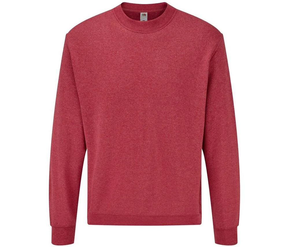 Fruit of the Loom SC250 Set In Sweater – Vintage Heather Red