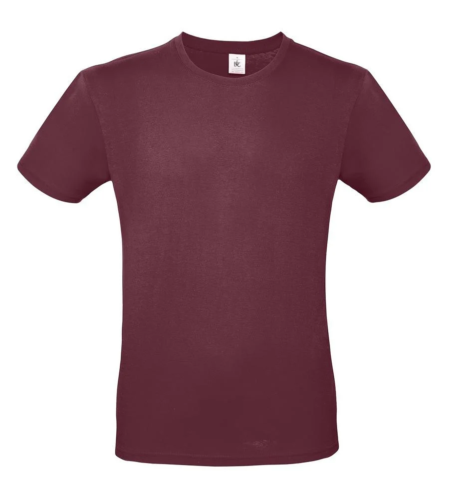 B&C BC01T #E150 T-shirt Heren – Burgundy
