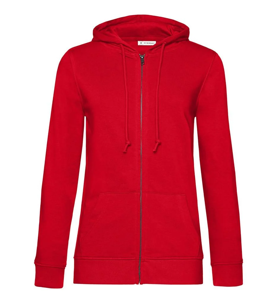B&C BCW36B Biologische Ritshoodie Dames – Red