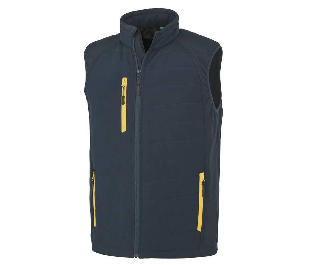 Result RS238 Gewatteerde Bodywarmer – Navy / Yellow