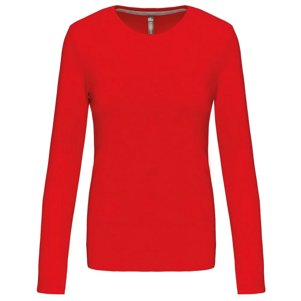 Kariban K383 T-shirt Lange Mouwen Dames – Rood