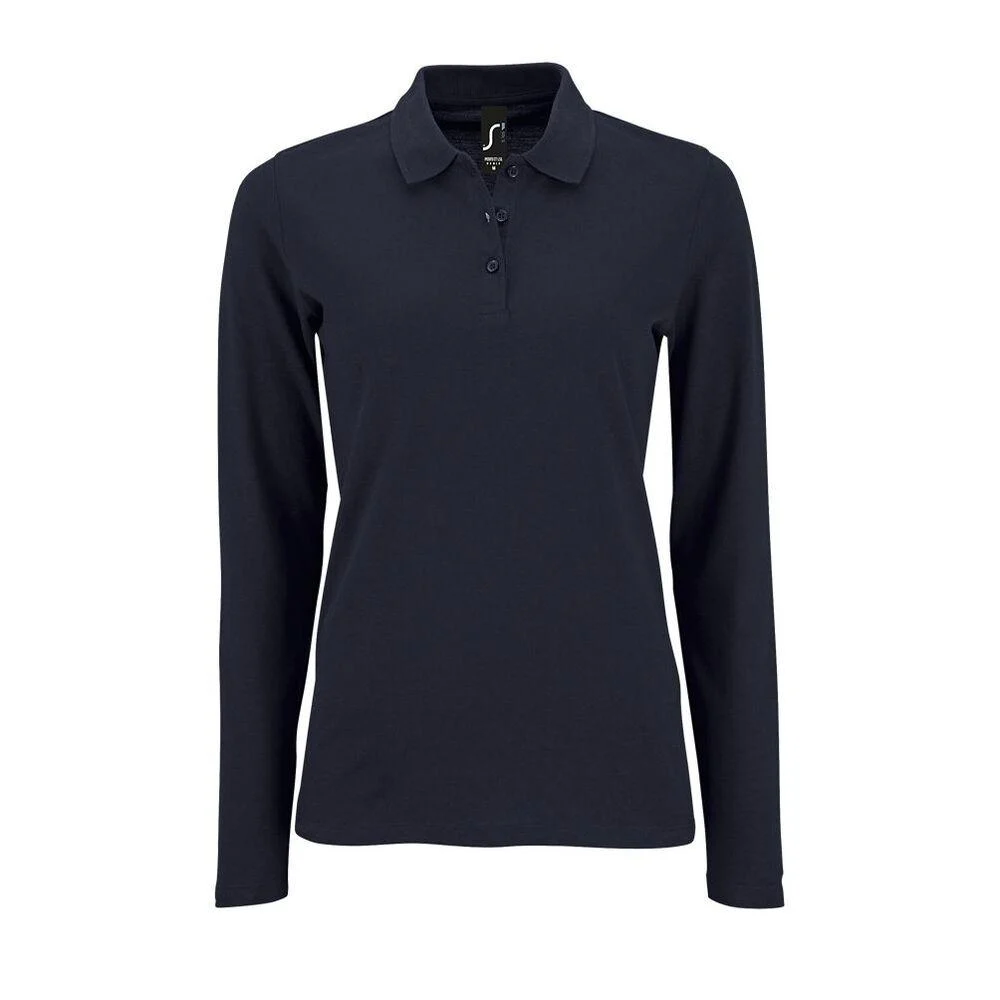 SOL'S 02083 Perfect Polo Lange Mouwen Dames – Franse marine